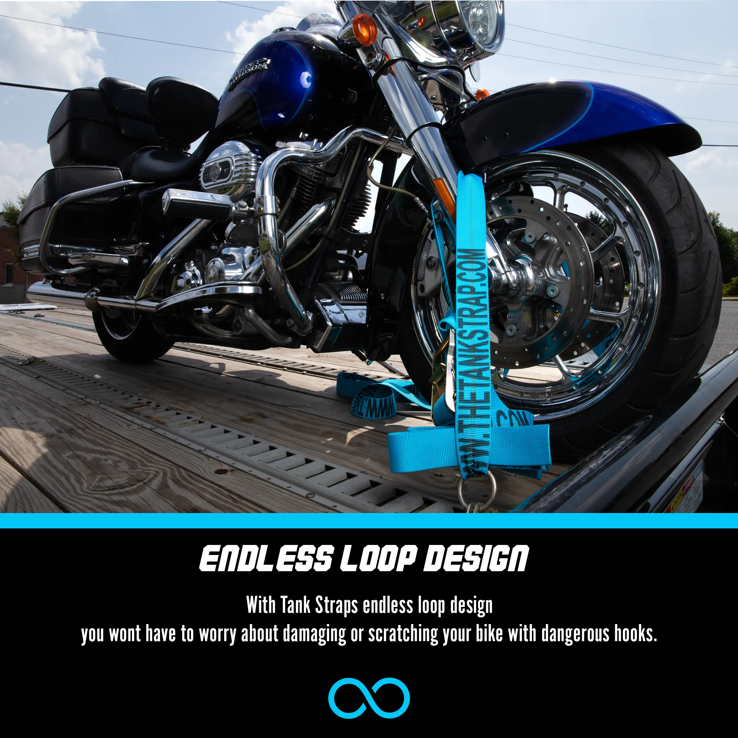TANK STRAP: 4pk (Special Edition Blue) 2 Bike Set