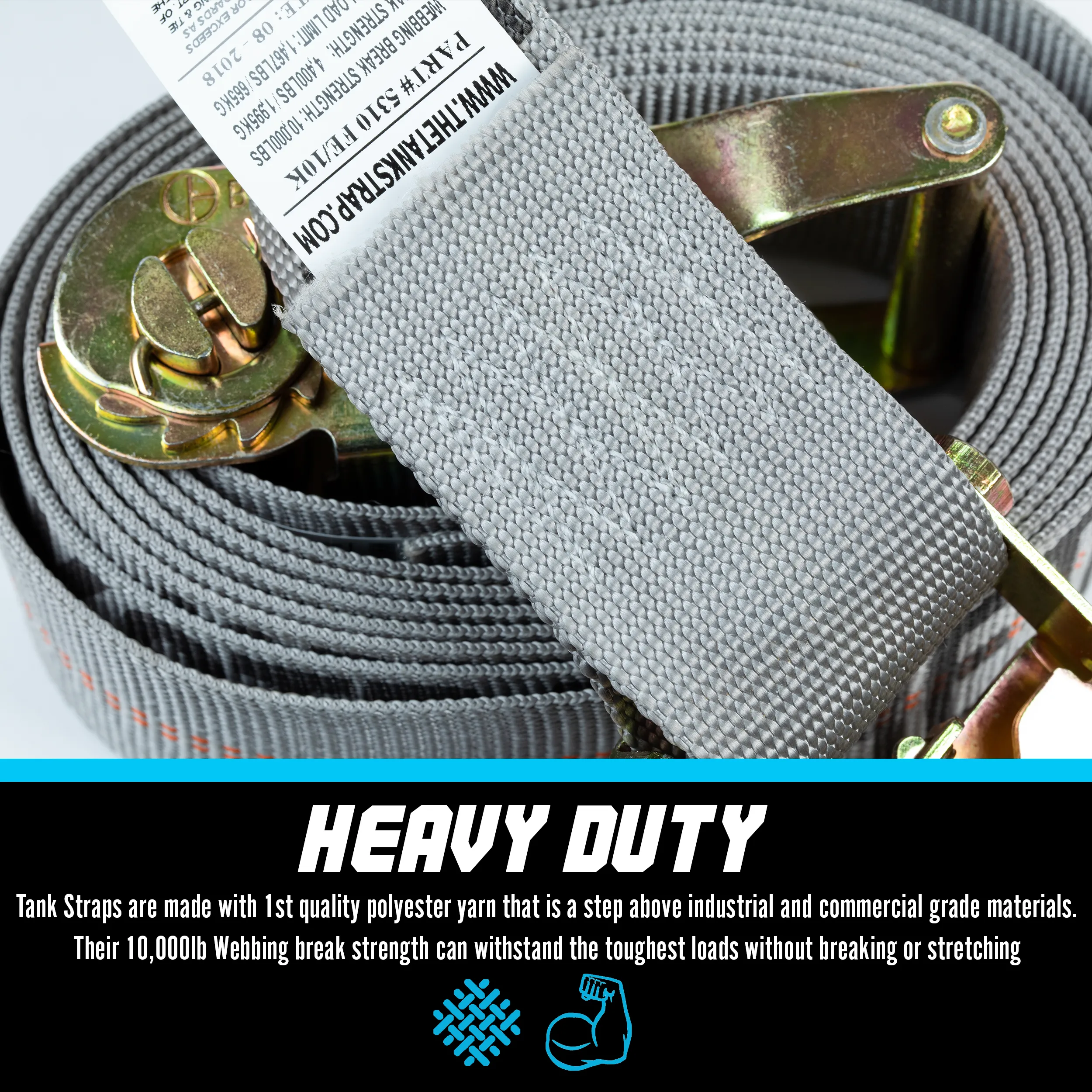 TANK STRAP: 4pk (Special Edition Blue) 2 Bike Set