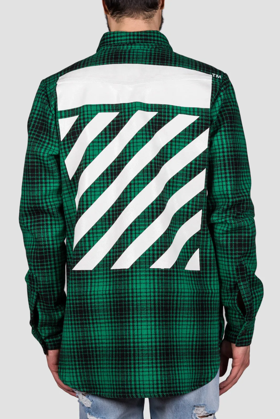 Tartan Shirt Green/Black Diag All Over W