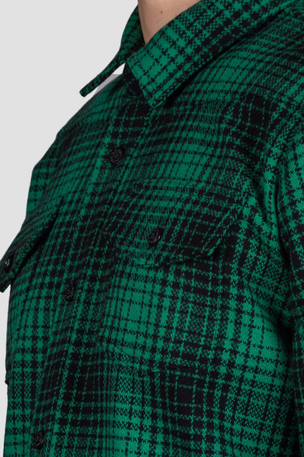 Tartan Shirt Green/Black Diag All Over W