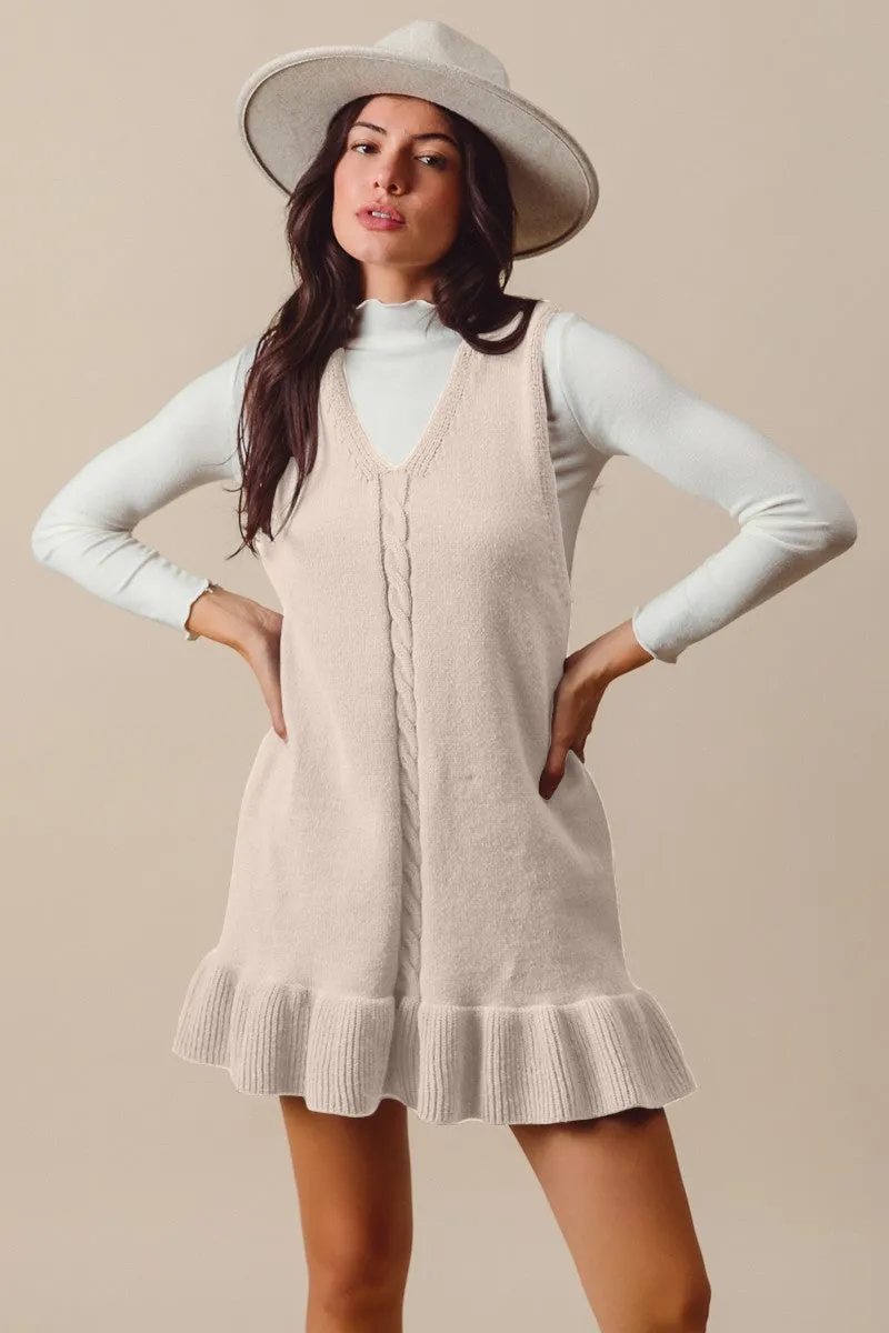 The ‘Cindy Vneck Ruffle Hem Dress’