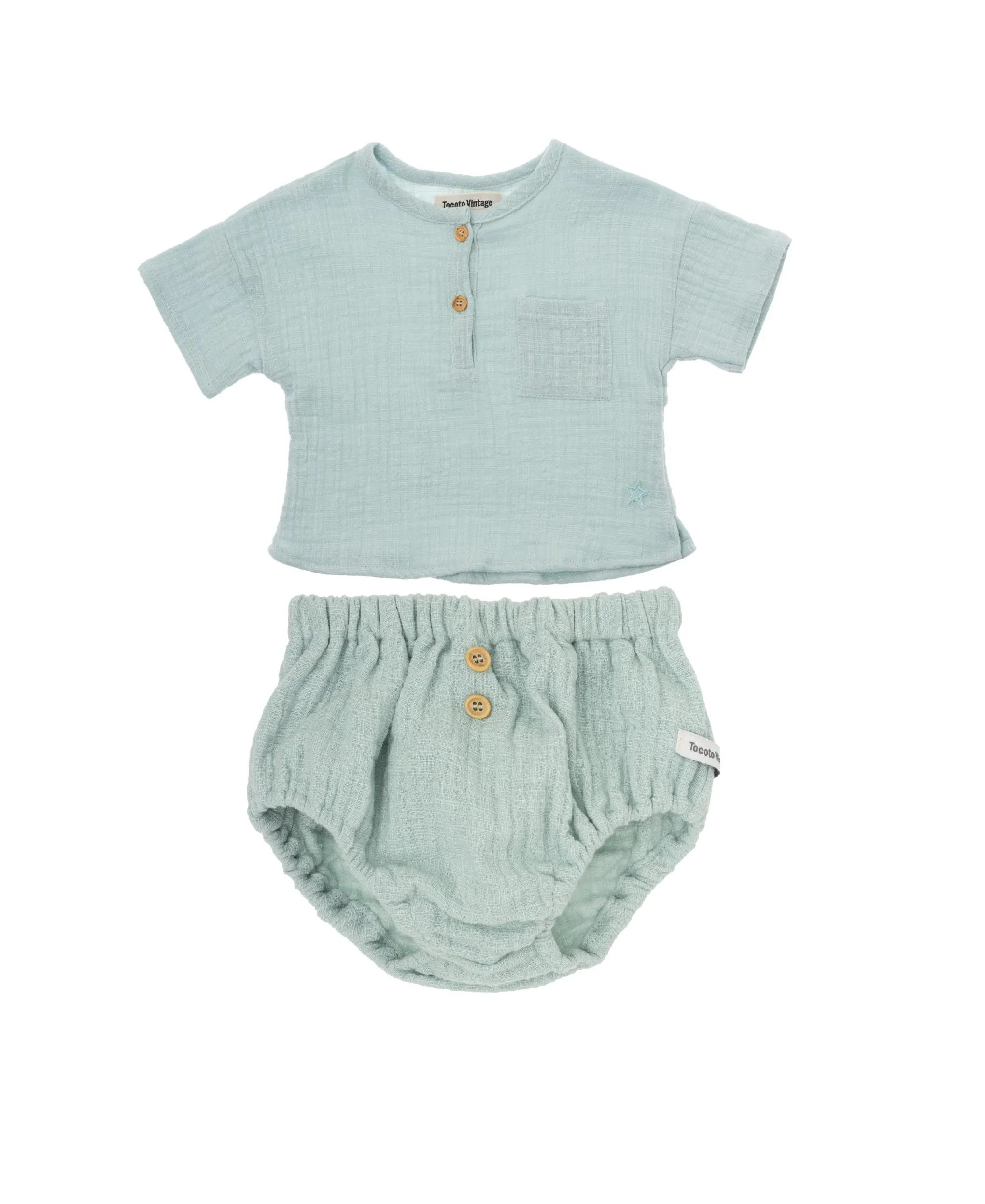 TOC Mint Gauze Bloomer Set