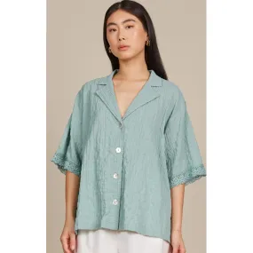 Top Fleur Shirt - Seafoam