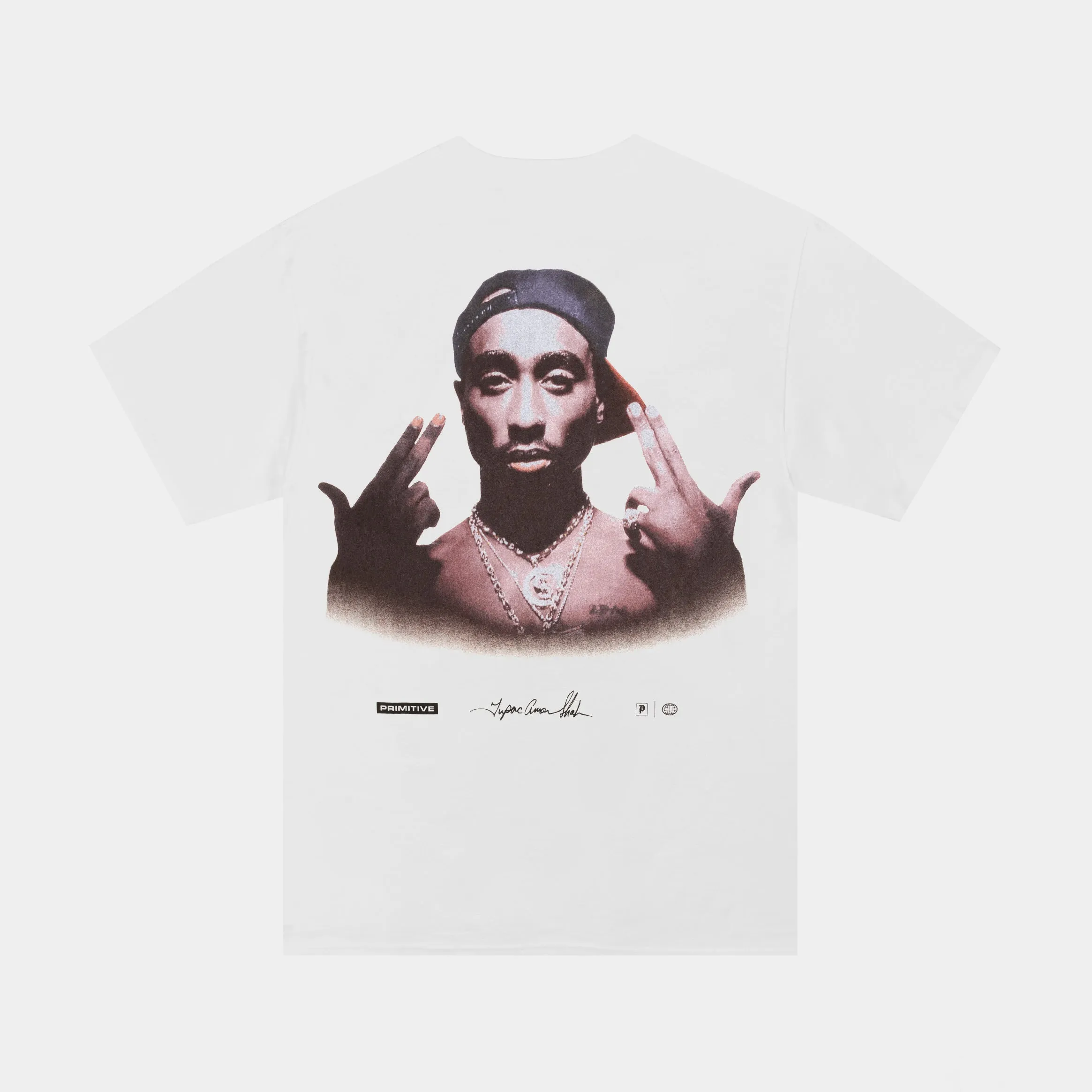 Tupac Stay Up Here Mens Short Sleeve Shirt (Black/White)