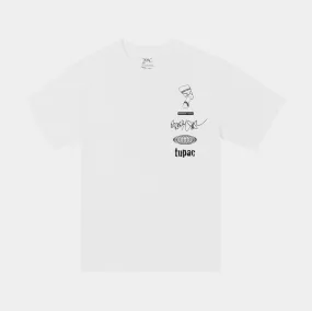 Tupac Stay Up Here Mens Short Sleeve Shirt (Black/White)