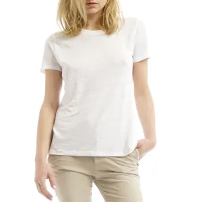 V Back Crew Linen Tee