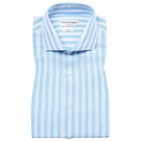 VALENCIA BLOCK STRIPE LINEN SHIRT
