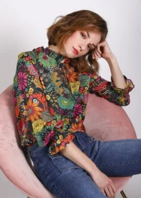 Vilagallo Velma Blouse Crawley Print