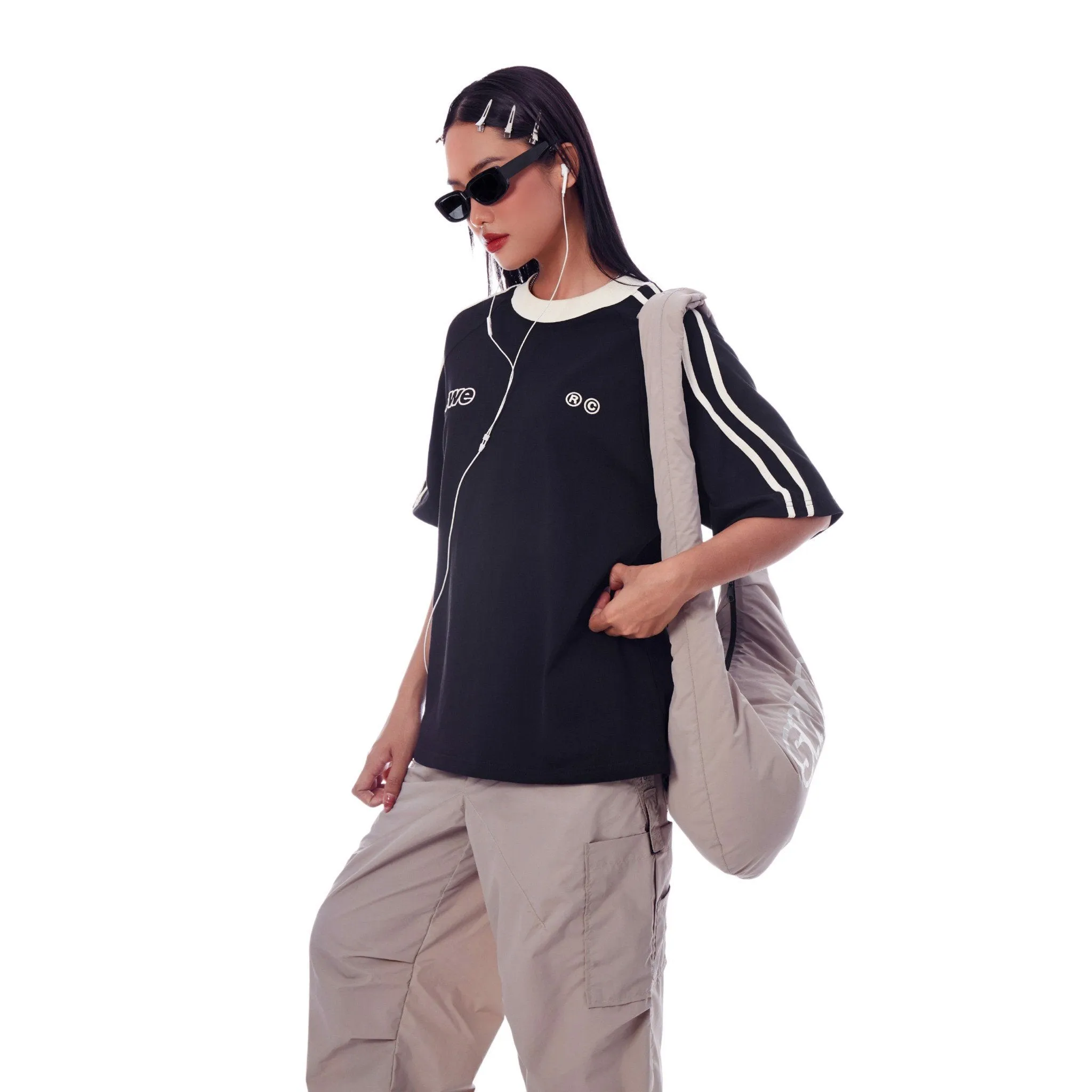 WAVELINES TEE - BLACK