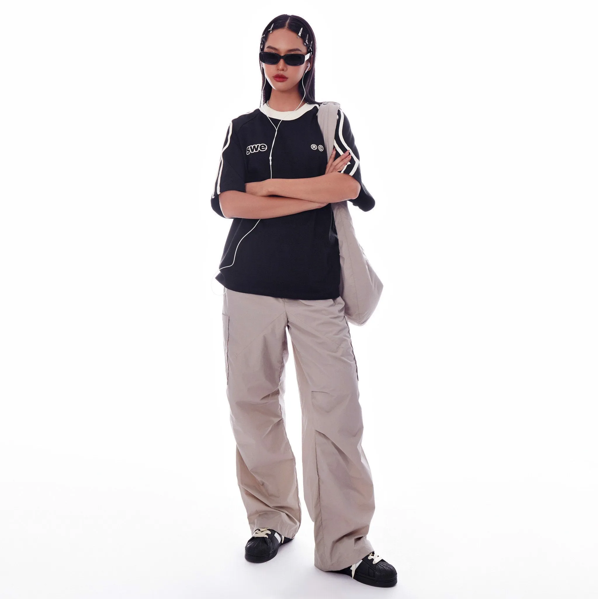 WAVELINES TEE - BLACK