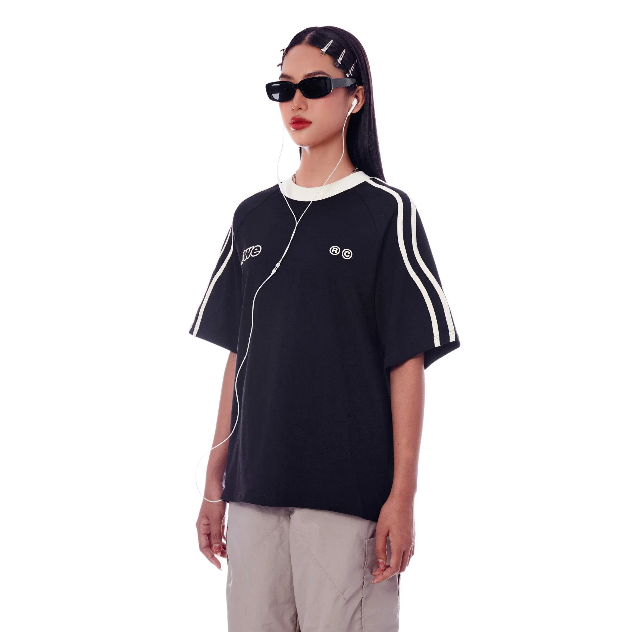 WAVELINES TEE - BLACK