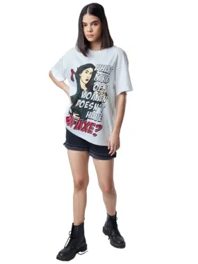 WHAT KIND OF A WOMAN DOSEN'T HAVE AN AXE Graphic Printed Womens Drop Shoulder T-shirt Legacy Boutiques Bangladesh