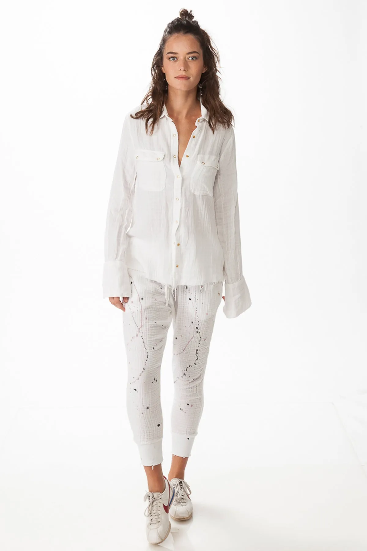 White Double  Gauze Shirt
