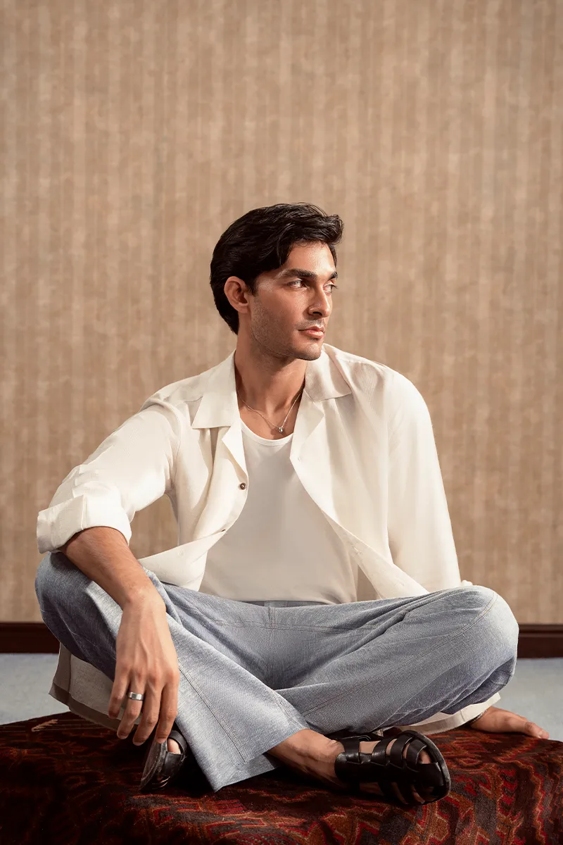 White Linen Resort Shirt