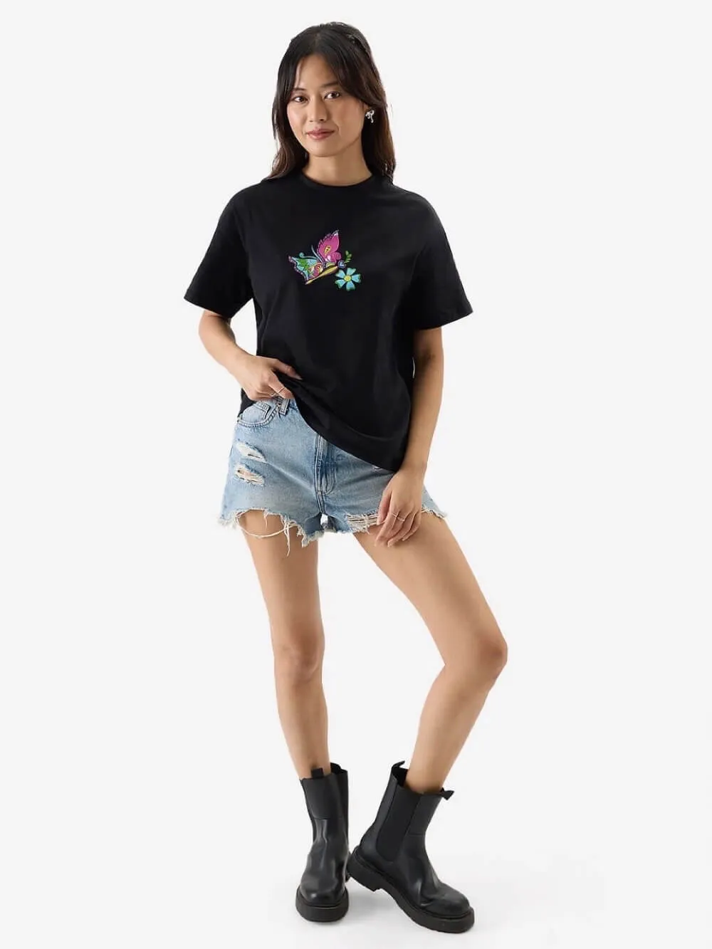 Wild And Free Graphic Printed Cheap Price High Quality Womens Drop Shoulder Tee Legacy Boutiques Bangladesh